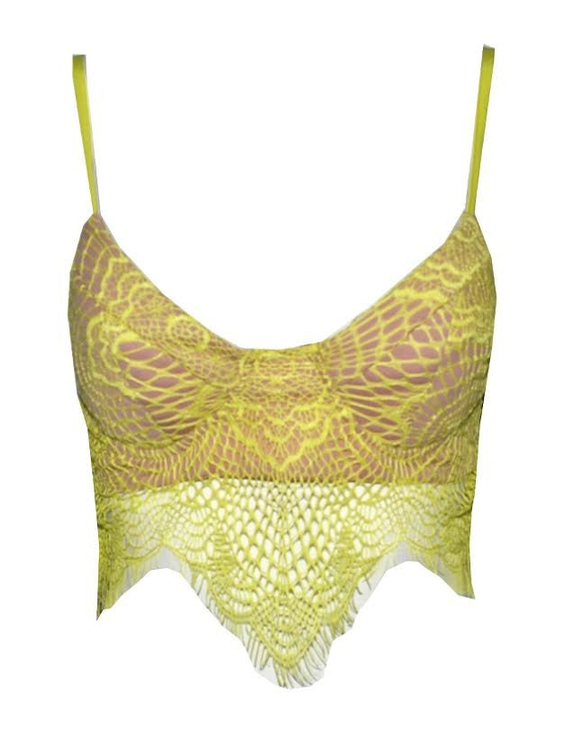 Bustier Lace Top Yellow