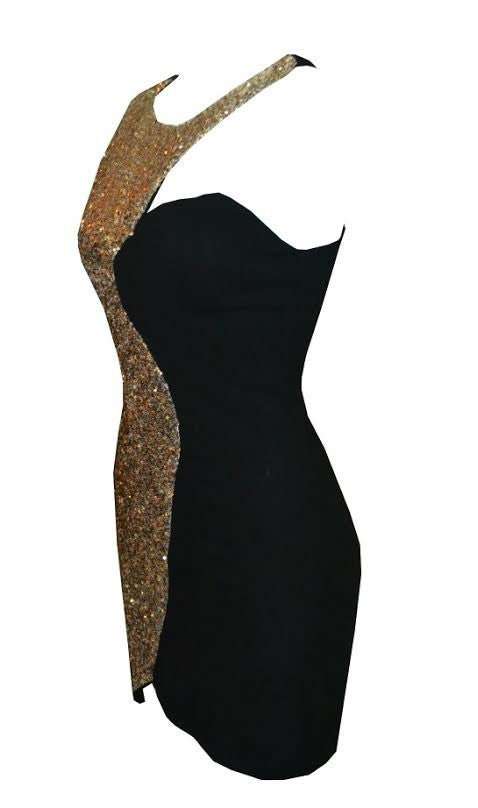 Asymmetrical Sequin Dash Dress- Other Colors