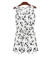 Anchor Pattern Dress