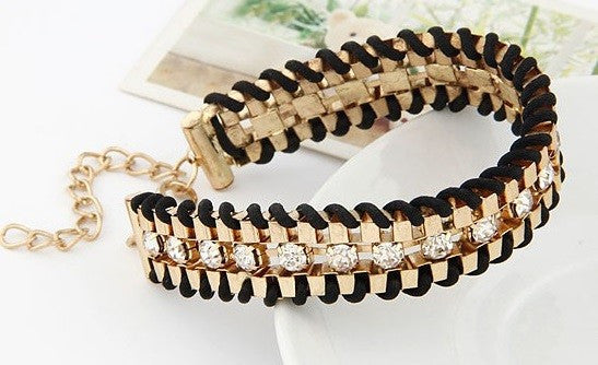 Black Rhinestone Bracelet