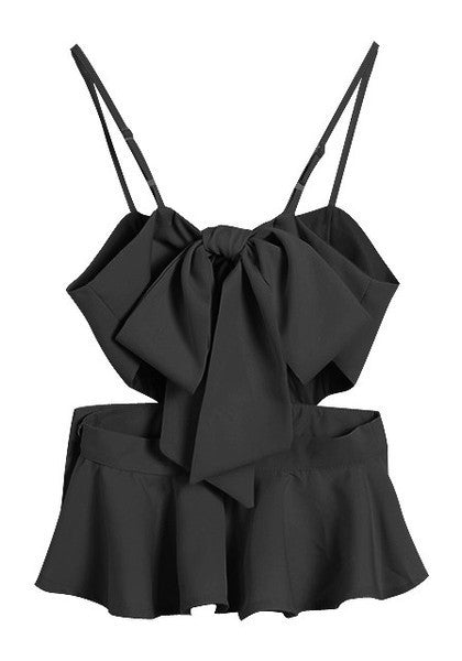 Bow Back Peplum Top