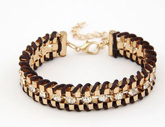 Chocolate Rhinestone Bracelet