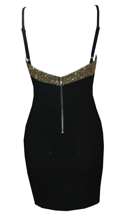 Bustier Drape Dress - Sequin