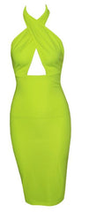 Bustier Wrap Dress Lime