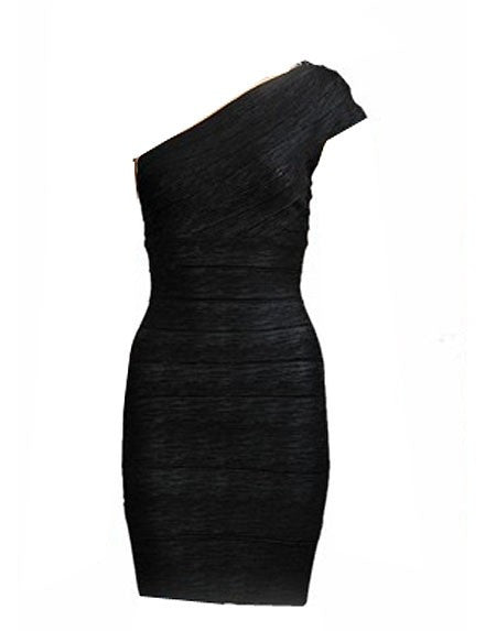 Black Metallic Bodycon Dress