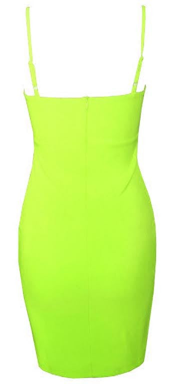 Bodycon Sleek Dress- Neons (FINAL SALE)