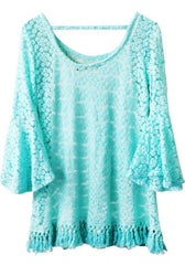 Boho Crochet Dress Teal