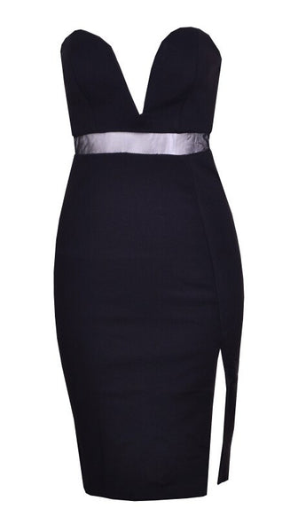 Bustier Sleek Mesh Dress Black