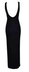 Bodycon Slit Maxi Black