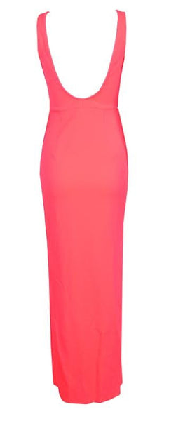 Bodycon Slit Maxi Pink