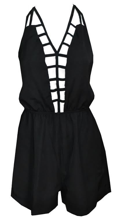 Caged Out Romper