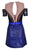 Blue Leather Mesh Dress