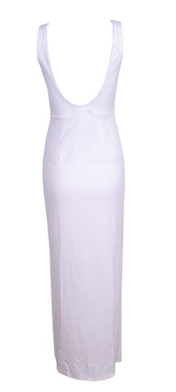 Bodycon Slit Maxi White